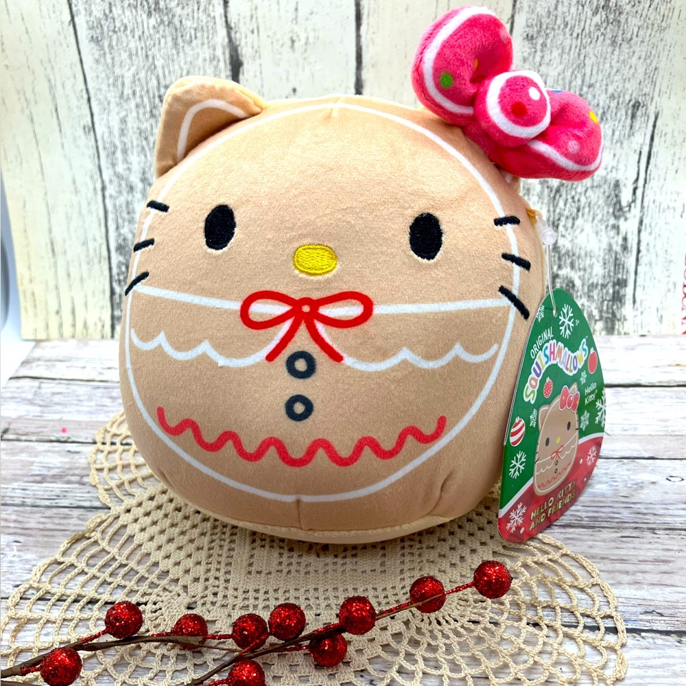 Hello Kitty Squishmallows gingerbread plush doll NWT